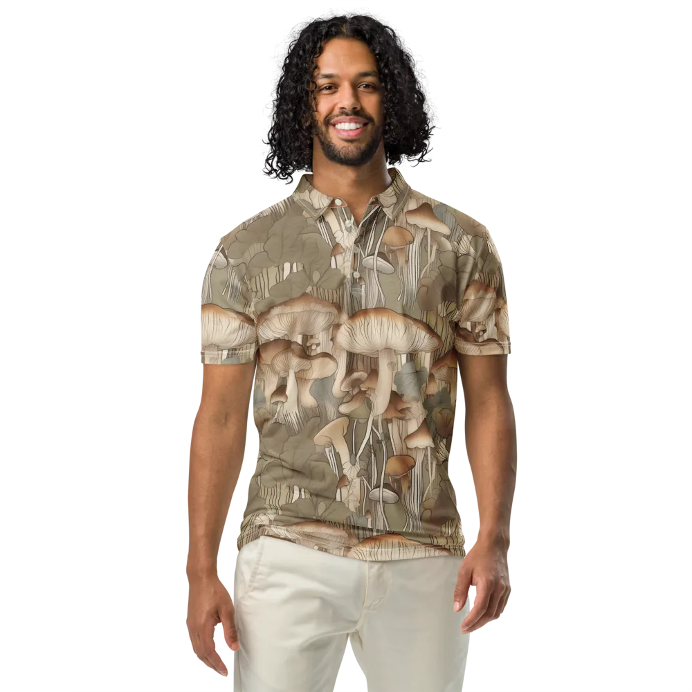 Fungal Reverie on Men's Slim Fit Polo Shirt — Front