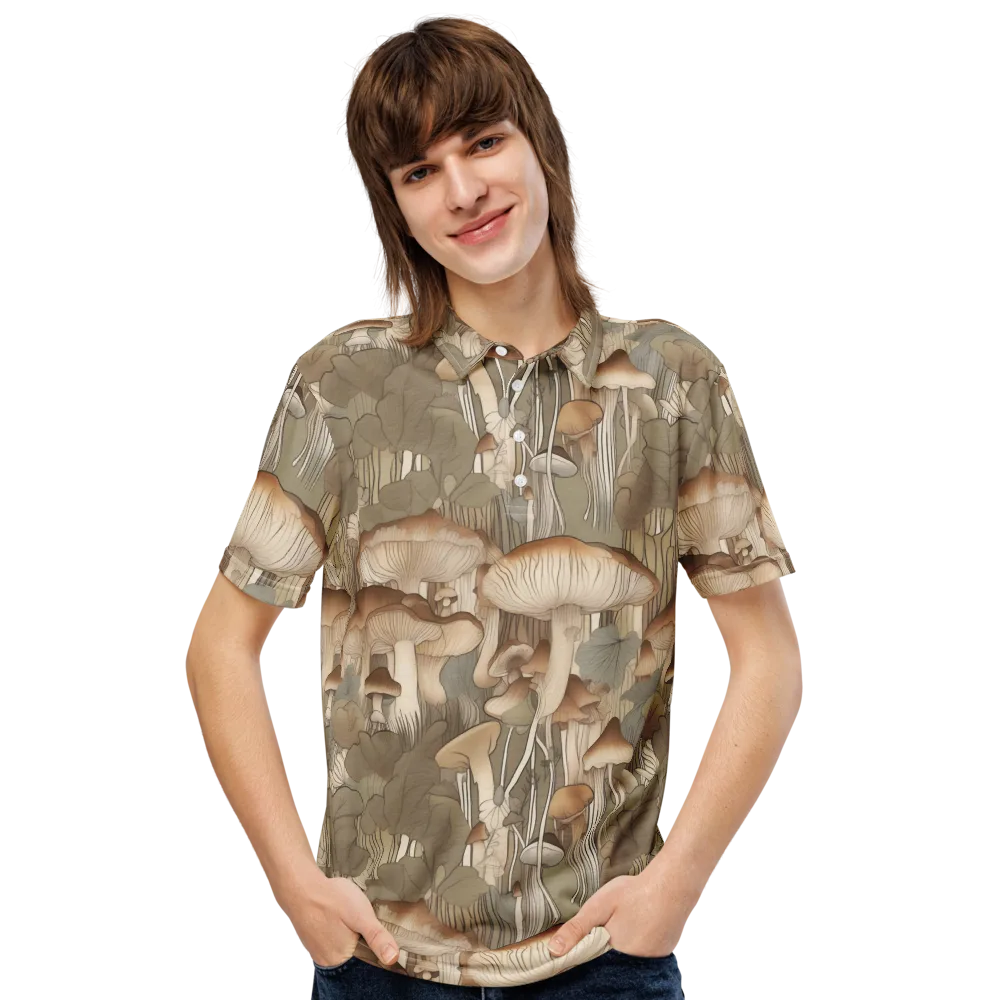 Fungal Reverie on Men's Slim Fit Polo Shirt — Front