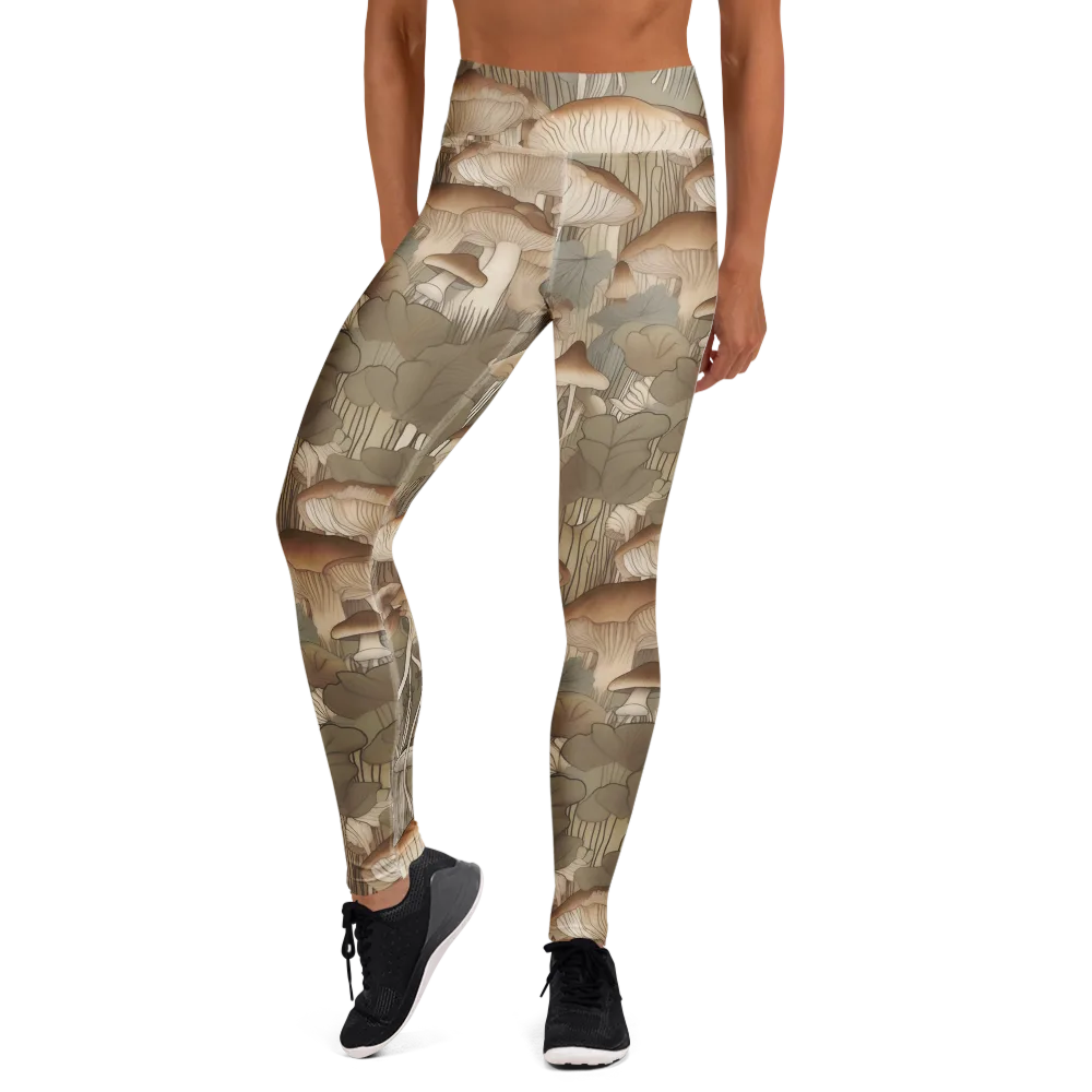 Fungal Reverie on Yoga Leggings — Front