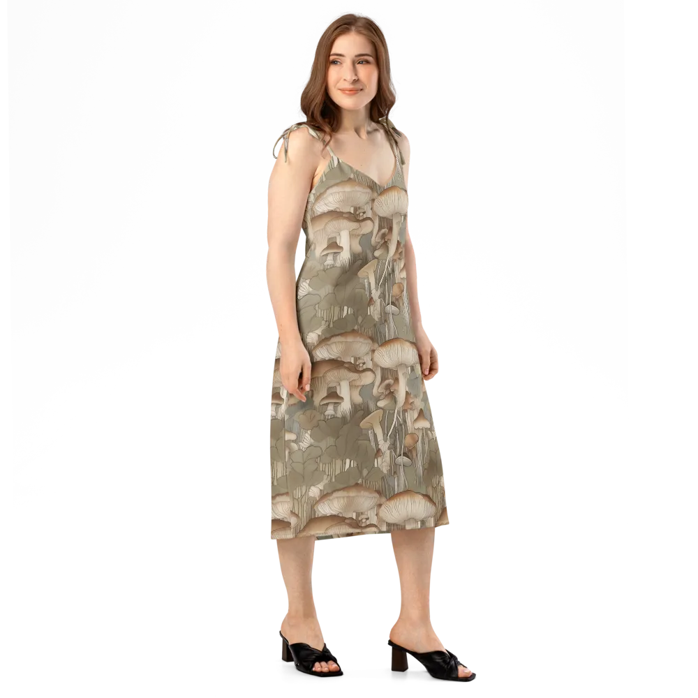 Fungal Reverie on Slip Dress — Right Front
