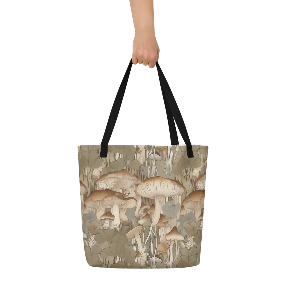 Fungal Reverie on Large Tote Bag W/ Pocket — Front