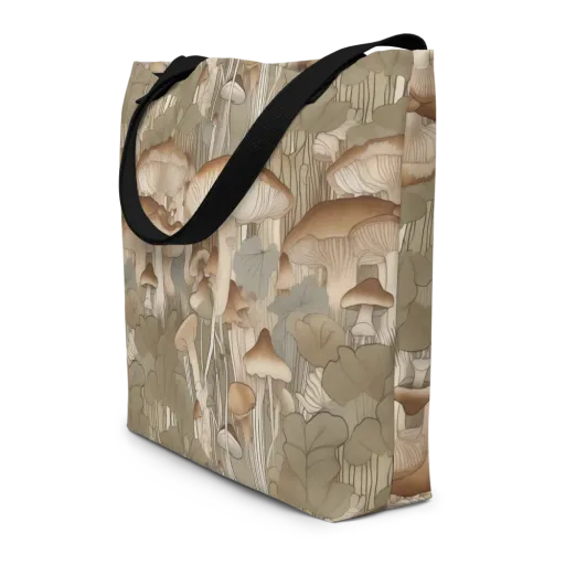 Fungal Reverie on a Large Tote Bag W/ Pocket