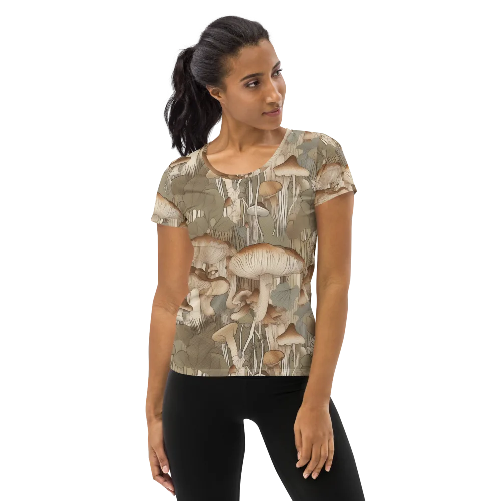 Fungal Reverie on Women's Athletic T-Shirt — Front