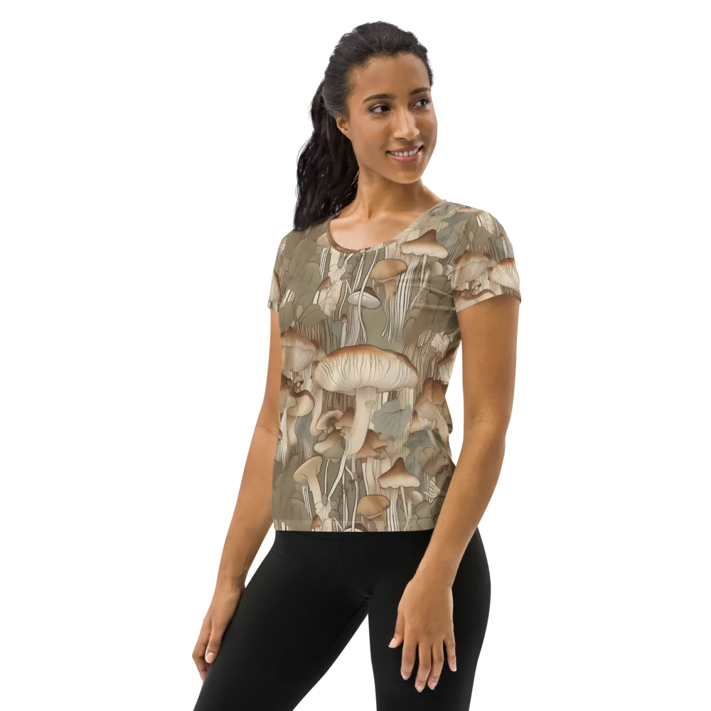 Fungal Reverie on Women's Athletic T-Shirt — Left