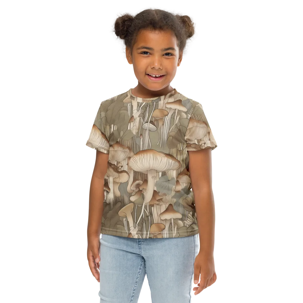 Fungal Reverie on Kids Crew Neck T-Shirt — Front