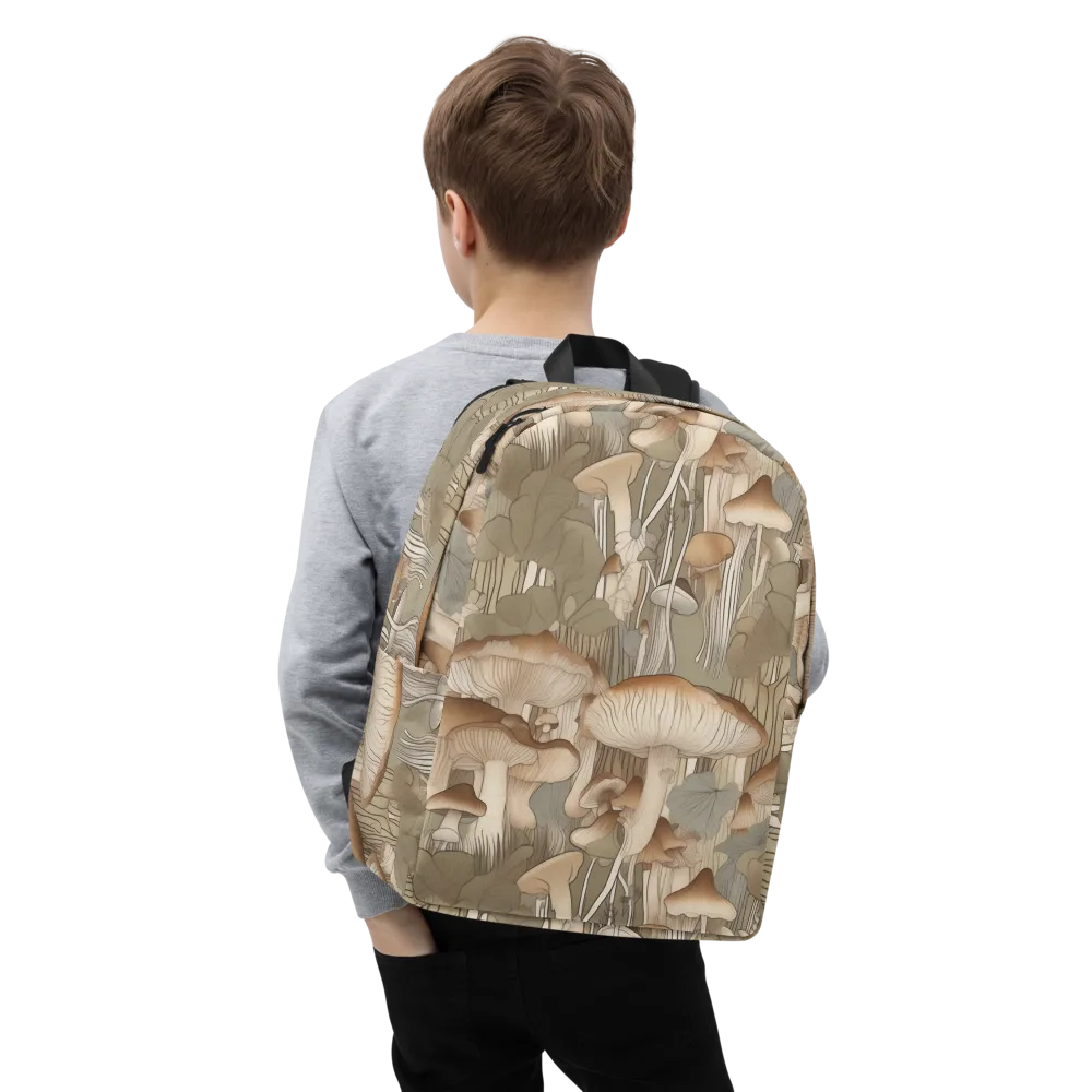 Fungal Reverie on Minimalist Backpack — Zoomed-in