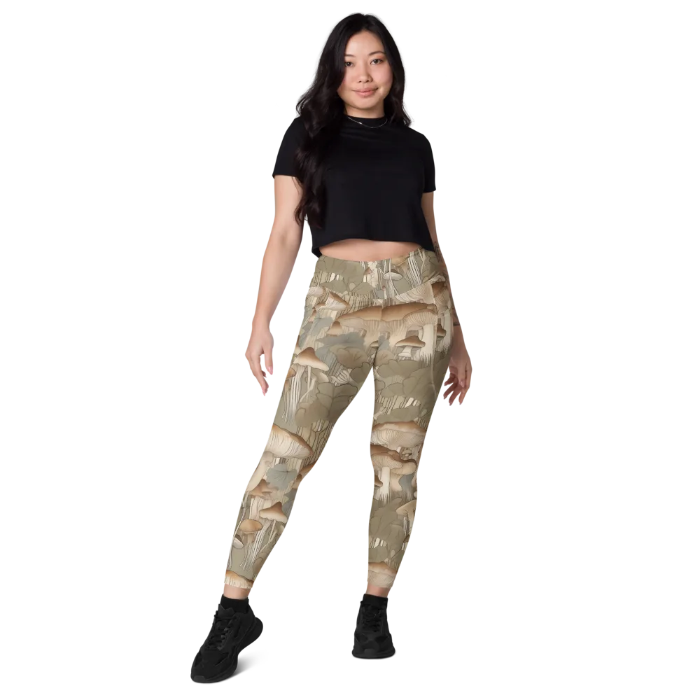 Fungal Reverie on Leggings with Pockets — Front
