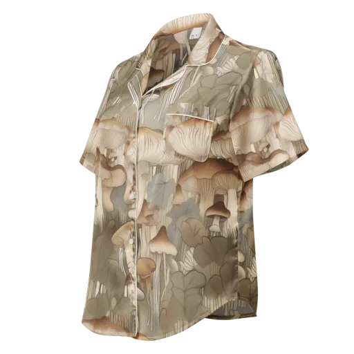 Fungal Reverie on a Women's Short Sleeve Pajama Top