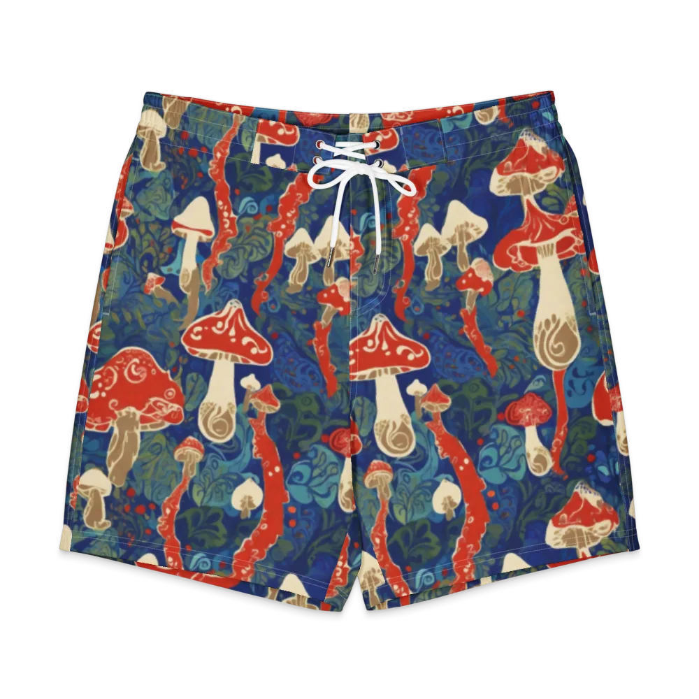 Scarlet Spore Garden on Men's Board Shorts — Front