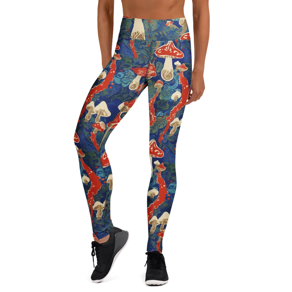 Scarlet Spore Garden on Yoga Leggings — Front