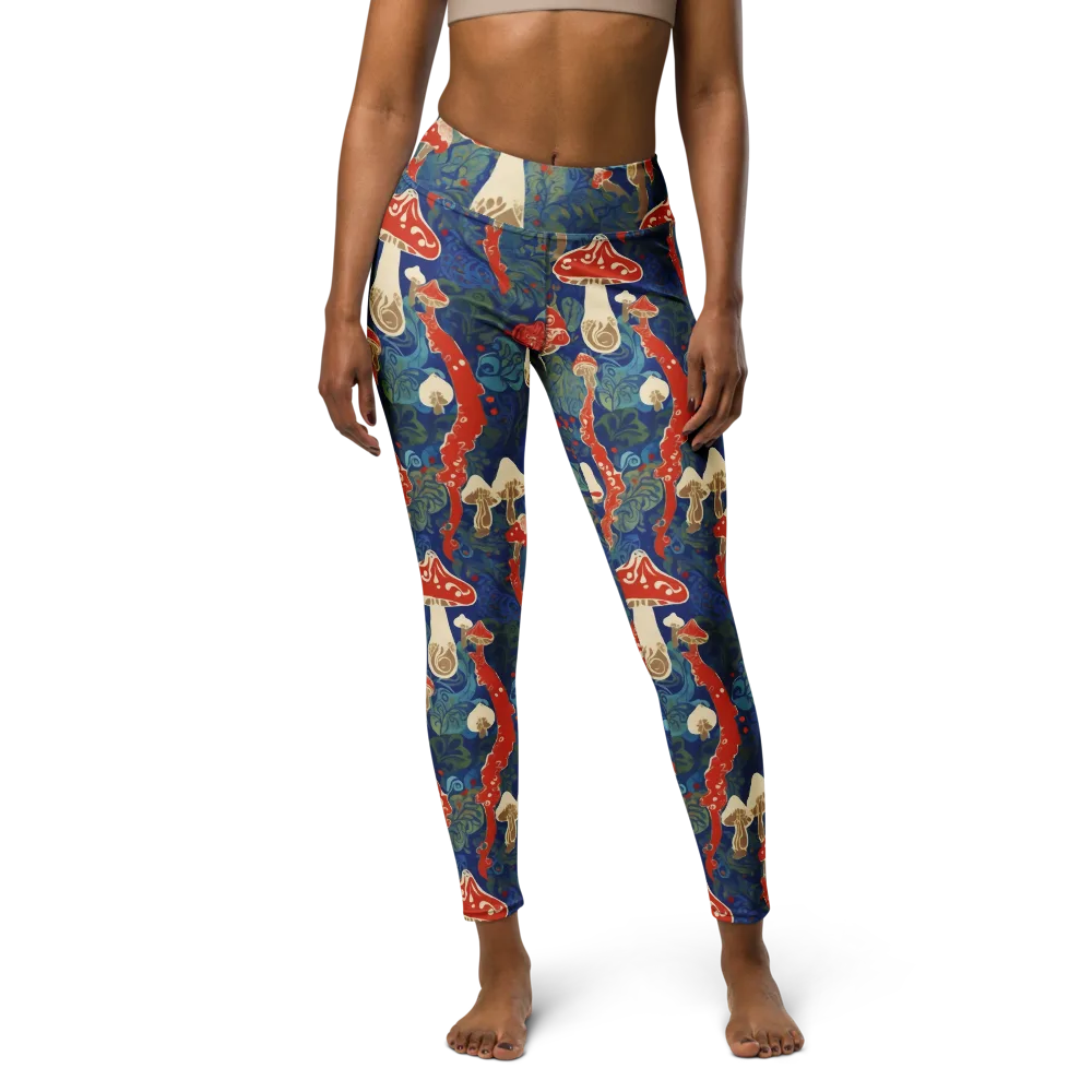 Scarlet Spore Garden on Yoga Leggings — Front