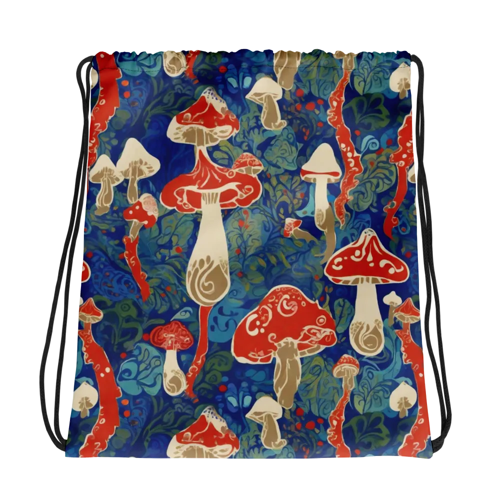 Scarlet Spore Garden on Drawstring Bag — Photo