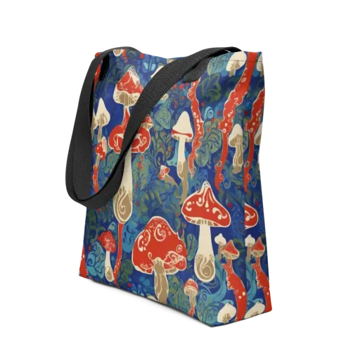 Scarlet Spore Garden on a Tote Bag