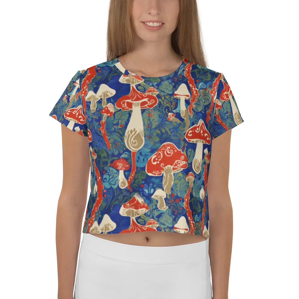 Scarlet Spore Garden on Crop Tee — Front