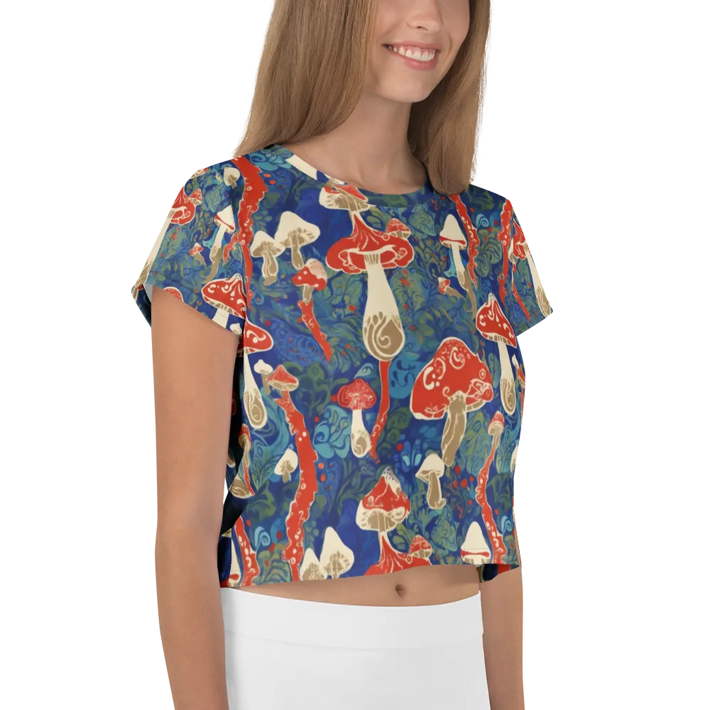 Scarlet Spore Garden on Crop Tee — Right