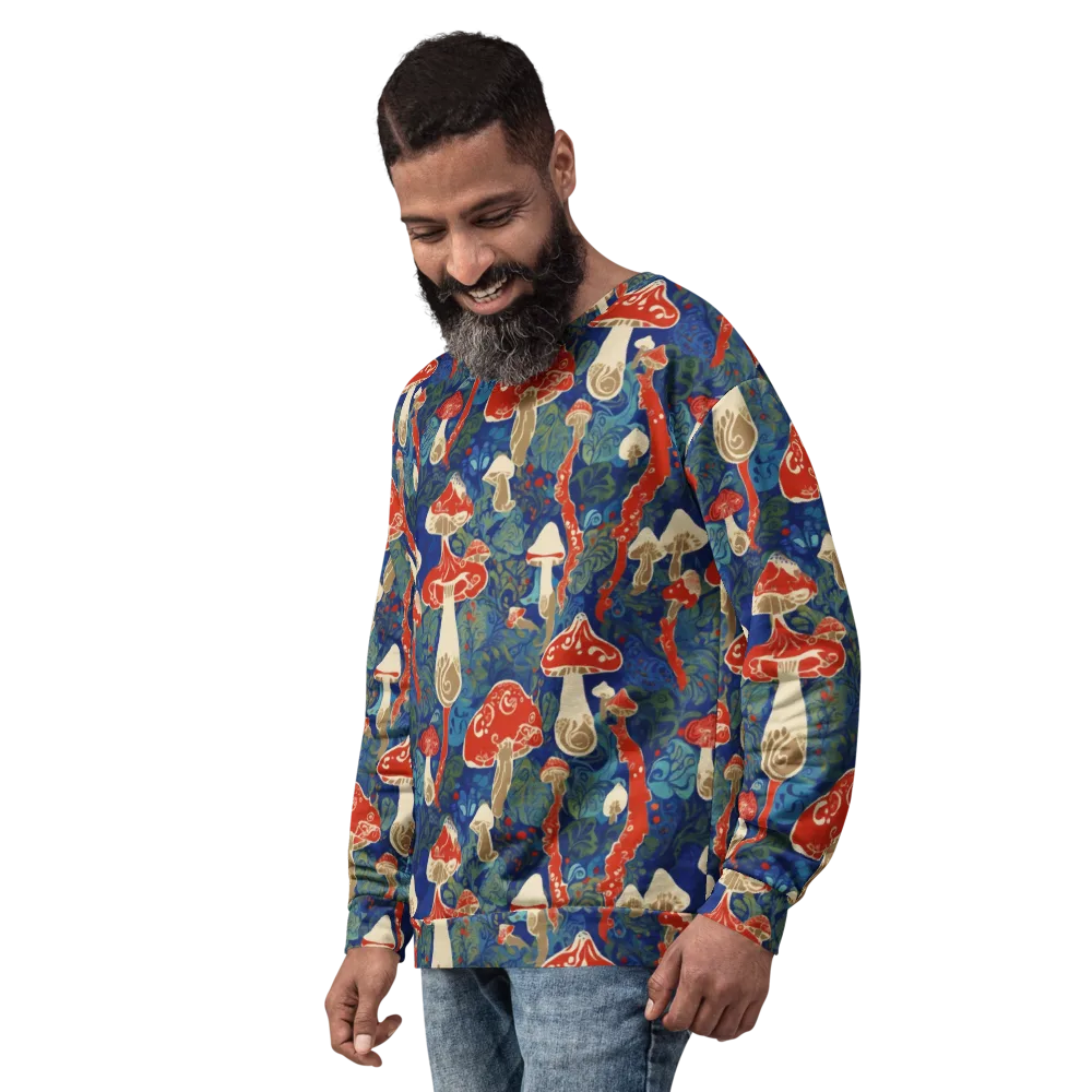 Scarlet Spore Garden on Sweatshirt — Left Front