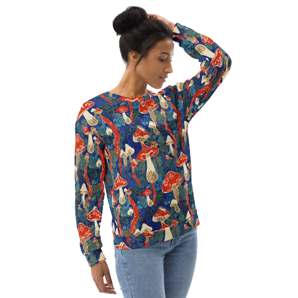 Scarlet Spore Garden on Sweatshirt — Right Front