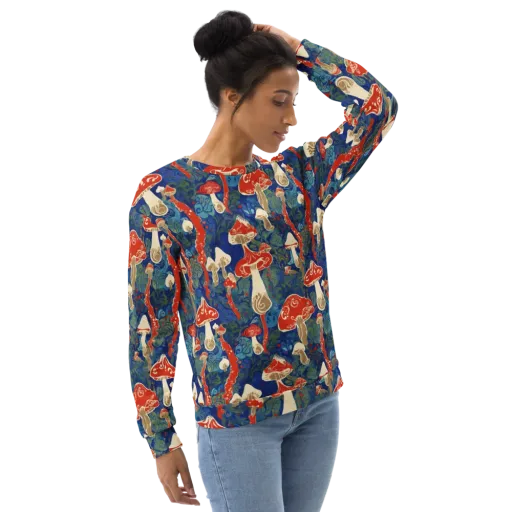 Scarlet Spore Garden on a Sweatshirt