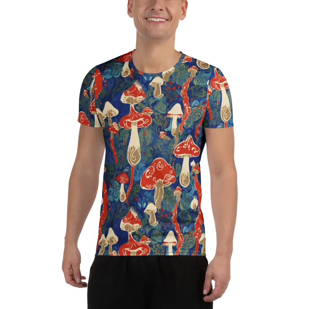 Scarlet Spore Garden on Men's Athletic T-Shirt — Front