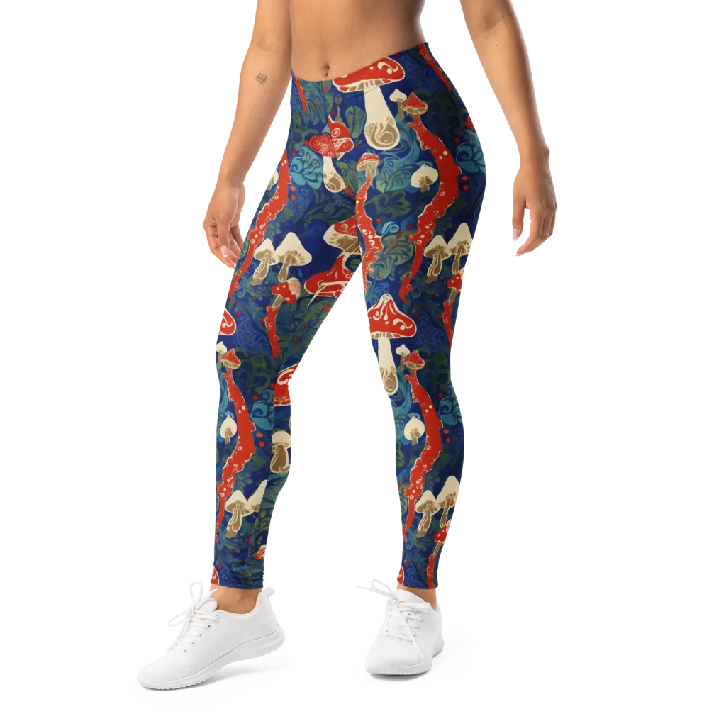 Scarlet Spore Garden on Leggings — Left Front