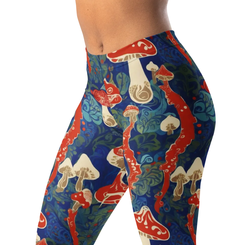 Scarlet Spore Garden on Leggings — Left Front