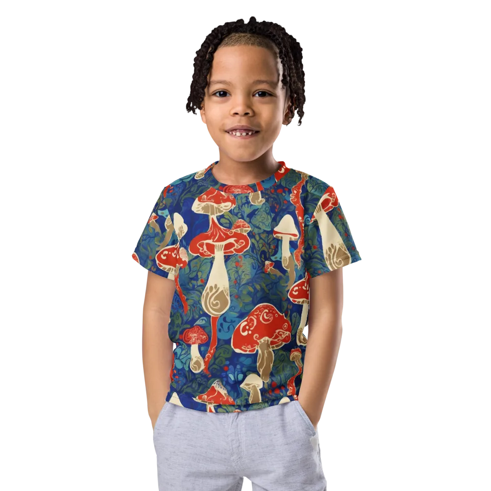 Scarlet Spore Garden on Kids Crew Neck T-Shirt — Front