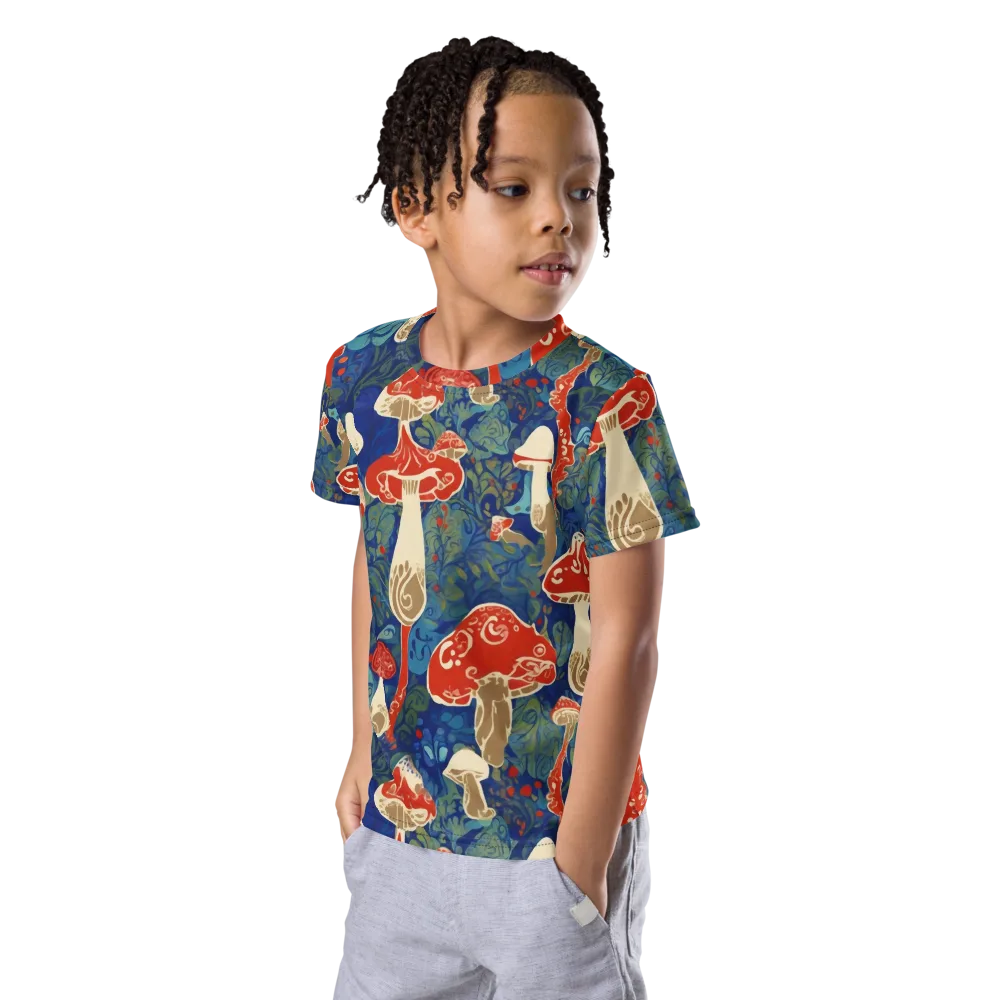 Scarlet Spore Garden on Kids Crew Neck T-Shirt — Left Front
