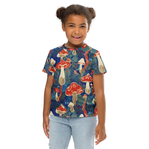 Scarlet Spore Garden on a Kids Crew Neck T-Shirt