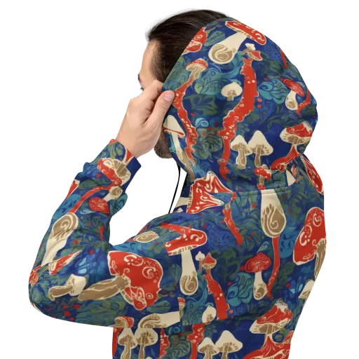 Scarlet Spore Garden on a Hoodie
