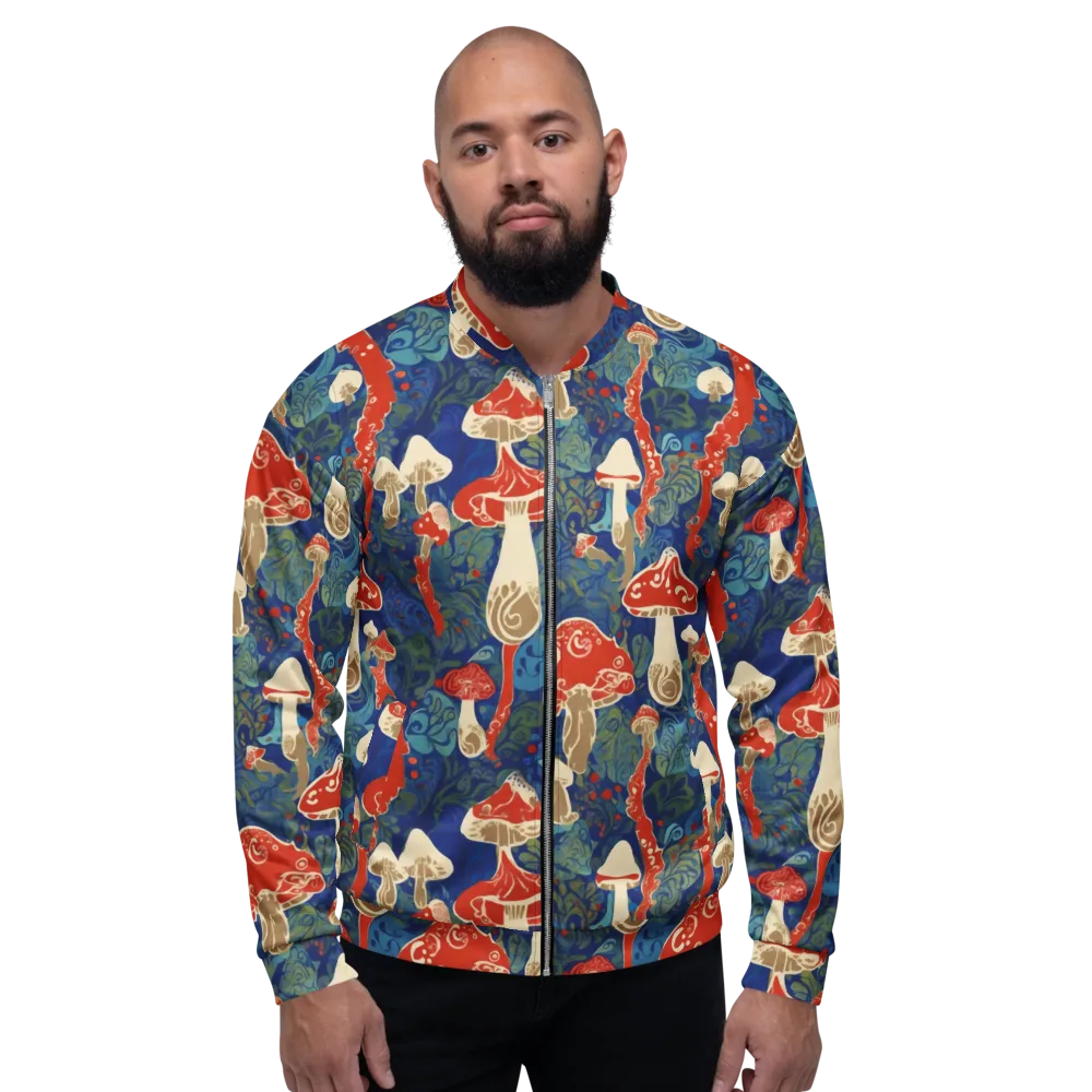 Scarlet Spore Garden on Bomber Jacket — Front