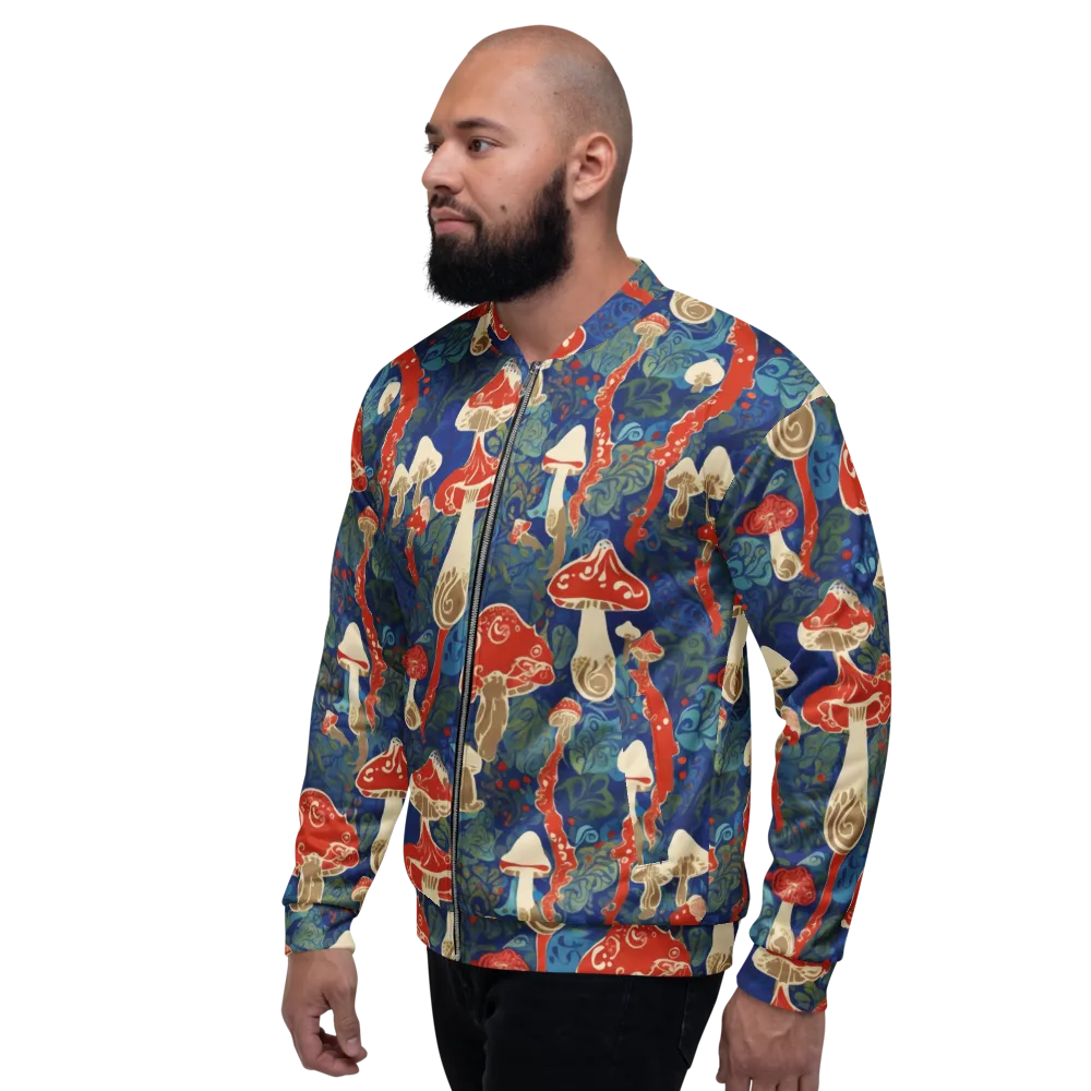 Scarlet Spore Garden on Bomber Jacket — Left