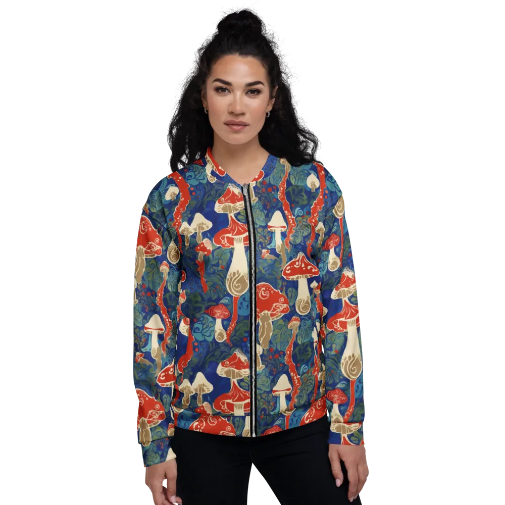Scarlet Spore Garden on Bomber Jacket — Front