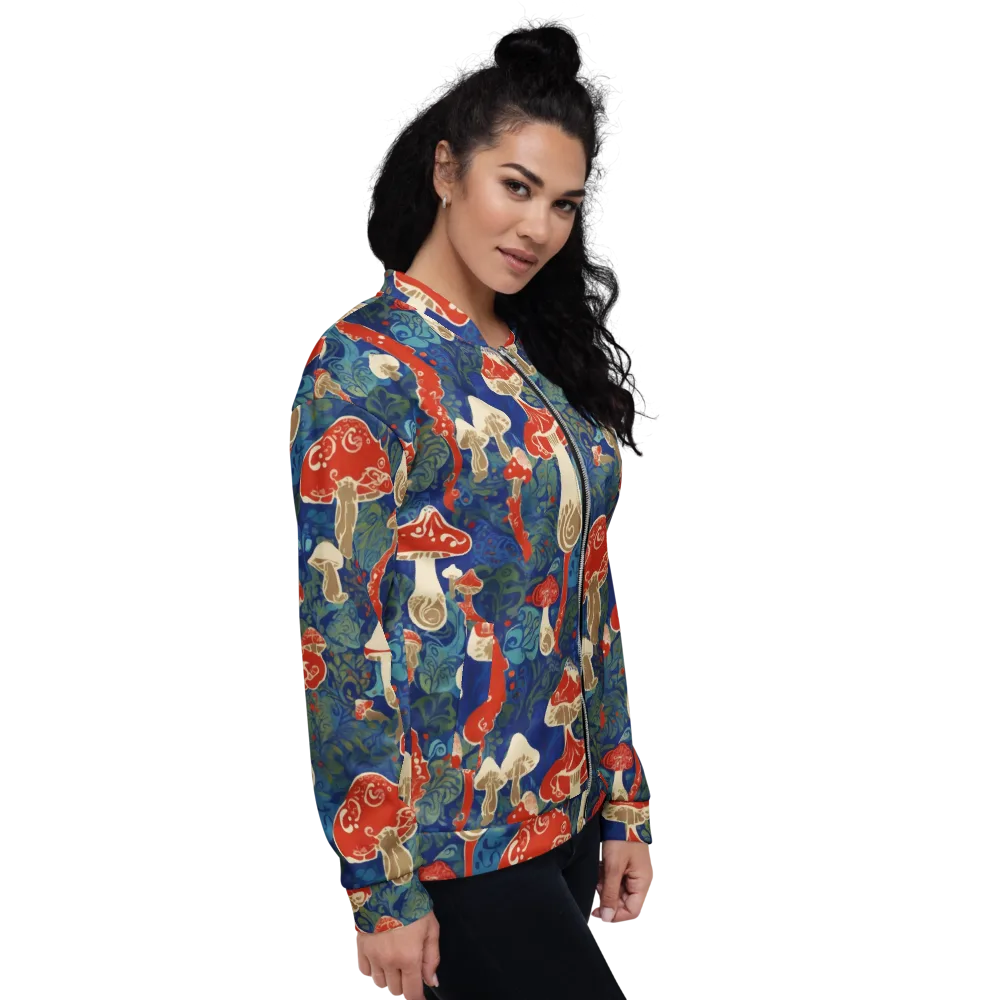 Scarlet Spore Garden on Bomber Jacket — Right