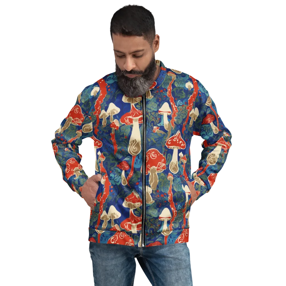Scarlet Spore Garden on Bomber Jacket — Front