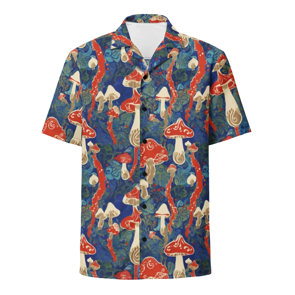 Scarlet Spore Garden on Button Shirt — Front
