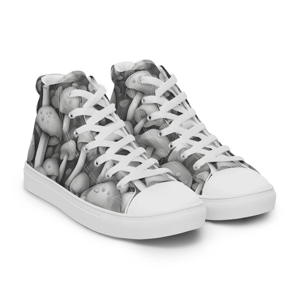 Silvercap Study on Men's High Top Canvas Shoes — Right Front