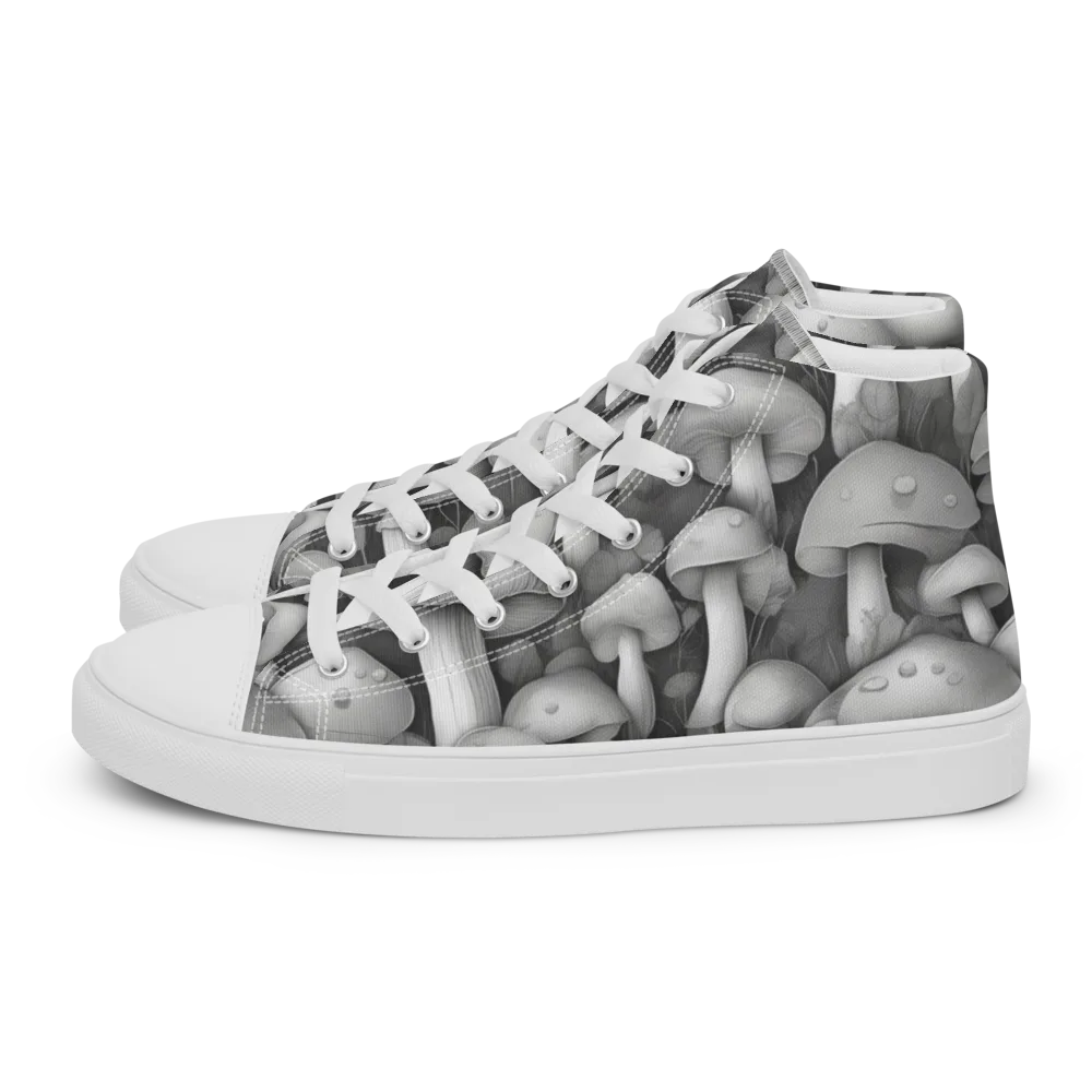 Silvercap Study on Men's High Top Canvas Shoes — Left