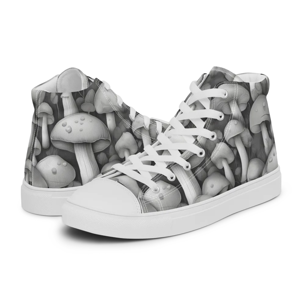 Silvercap Study on Men's High Top Canvas Shoes — Left