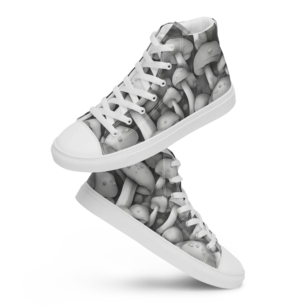 Silvercap Study on Men's High Top Canvas Shoes — Front