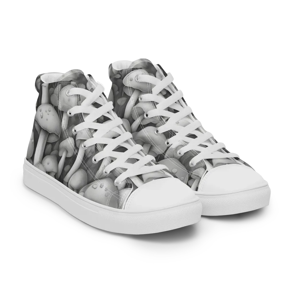 Silvercap Study on Women's High Top Canvas Shoes — Right Front
