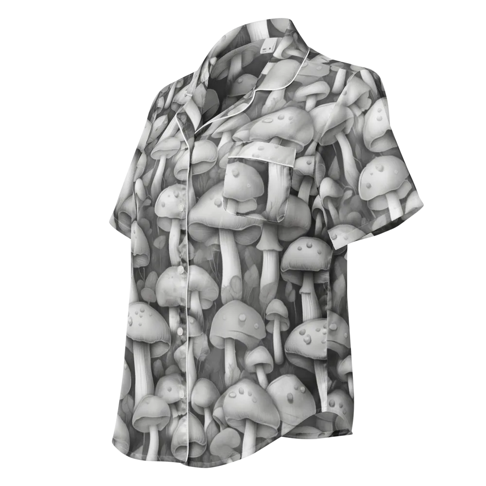 Silvercap Study on Women's Short Sleeve Pajama Top — Left Front