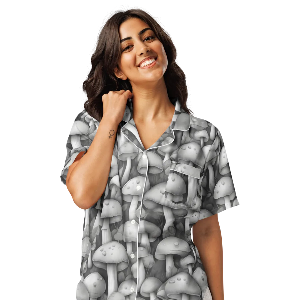 Silvercap Study on Women's Short Sleeve Pajama Top — Front