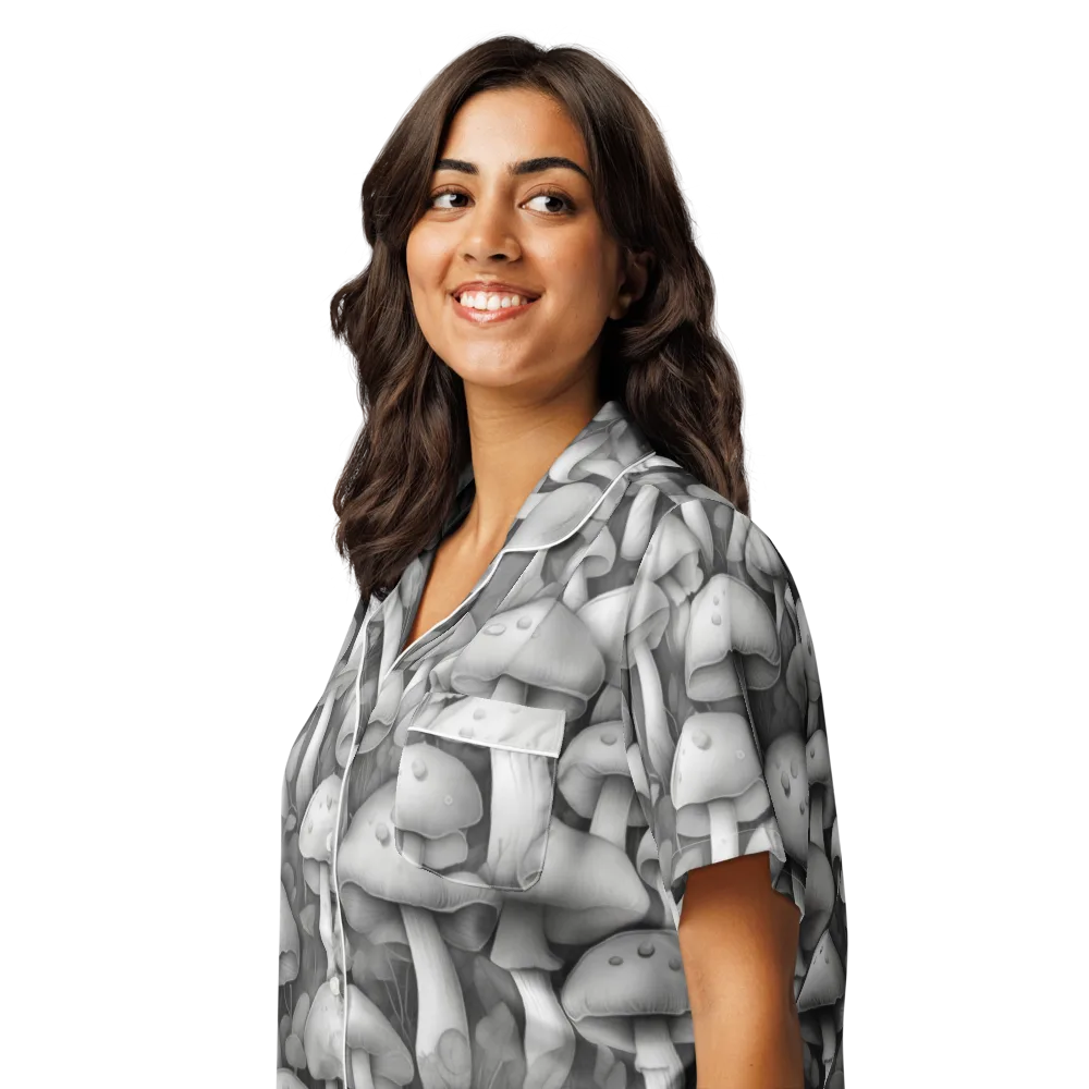 Silvercap Study on Women's Short Sleeve Pajama Top — Left Front