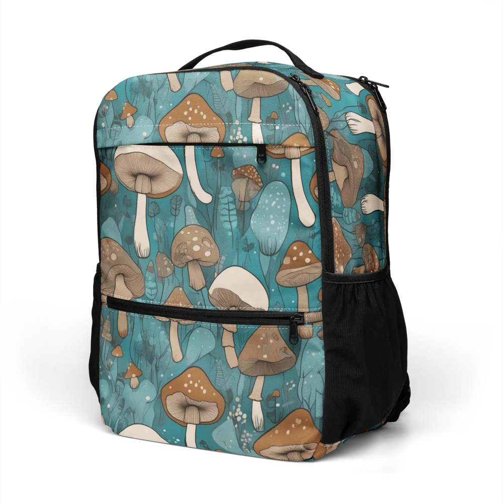 Teal Toadstool on Utility Backpack — Left Front