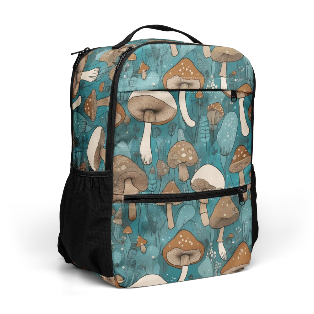 Teal Toadstool on Utility Backpack — Right Front