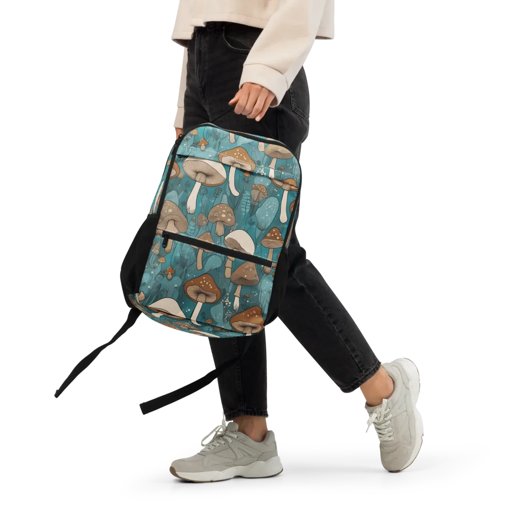Teal Toadstool on Utility Backpack — Front