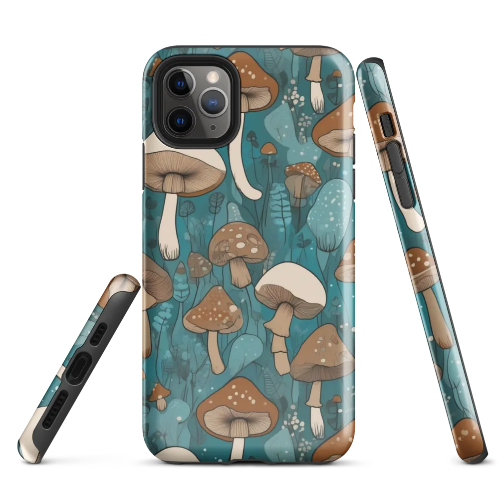 Teal Toadstool on Tough Case for iPhone® — Front