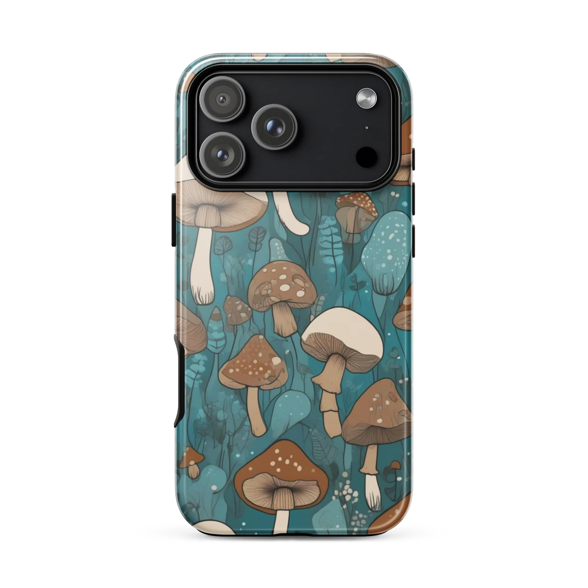 Teal Toadstool on Tough Case for iPhone® — Front