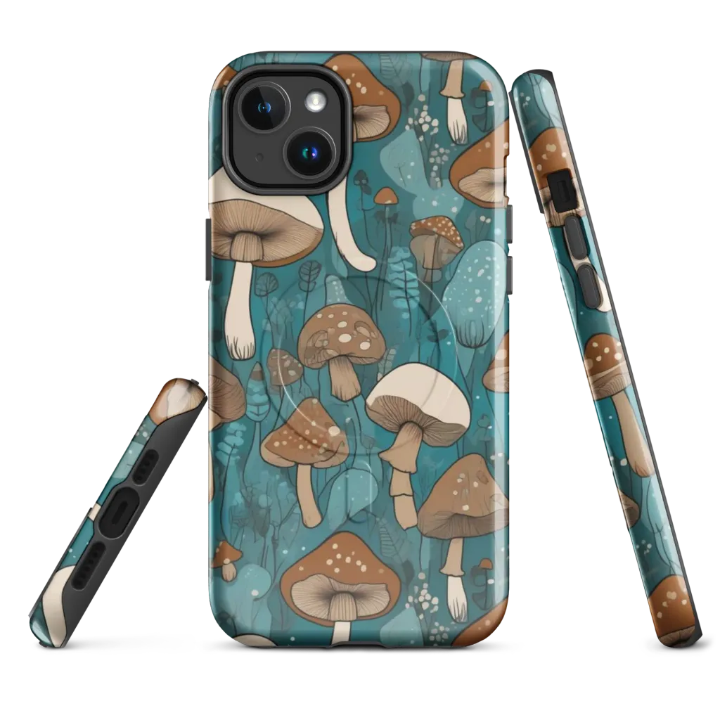 Teal Toadstool on MagSafe Tough Case for iPhone® — Front
