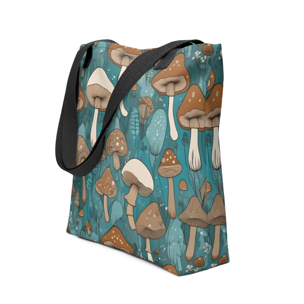 Teal Toadstool on Tote Bag — Front